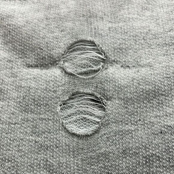 NWT Love J Gray L Cropped Oversized Slouchy Hi Lo Crop Top Blouse - Picture 5 of 10